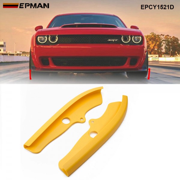 EPMAN 20SETS/CARTON Front Lip Splitter Covers Protector For Dodge Challenger SRT Scat 15-20 EPCY1520-20T