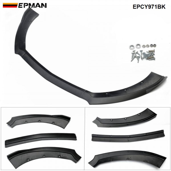 EPMAN 20SETS/CARTON 3pcs Car Front Bumper Splitter Lip Diffuser Spoiler Bumper Body Kits For Ford Mustang 2015 2016 2017 EPMAN 20SETS/CARTON 3pcs Car Front Bumper Splitter Lip Diffuser Spoiler Bumper Body Kits For Ford Mustang 2015 2016 2017