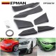 EPMAN Universal Carbon Fiber Look Car Front Bumper Lip Splitter Fins Body Canards Diffuser Spoiler For BMW EPFD004TW