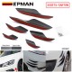 EPMAN 30SETS/CARTON Universal 6PCS/SET ABS Car Body Auto Anti-Collision Strip Decoration Bumper Lip Spoiler Valence Chin Diffuser Canards Trim Kit For Most Cars EPFD007-30T