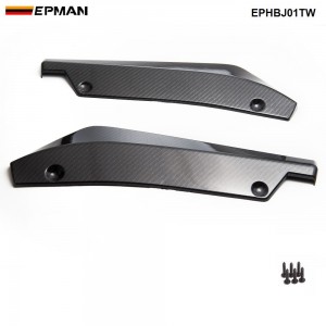 EPMAN -1Pair Carbon Fiber Universal Car Rear Bumper Lip Splitter Diffuser Chin Spoiler Canard Deflector EPHBJ01TW