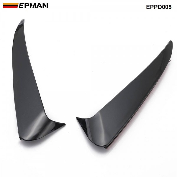 EPMAN 50SETS/CARTON Rear Bumper Lip Decoration Diffuser Splitter Fins Body Spoiler Canards Valence Chin Car Tuning Canard For W118 CLA35 CLA45 CLA180 CLA200 EPPD005-50T 