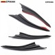 EPMAN 100SETS/CARTON Black Car Front Bumper Lip Splitter Fin Air trim Universal Auto Body Front Side Wing Spoiler Canards Splitters Protector EPPD006-100T 