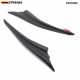 EPMAN 100SETS/CARTON Black Car Front Bumper Lip Splitter Fin Air trim Universal Auto Body Front Side Wing Spoiler Canards Splitters Protector EPPD006-100T 