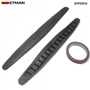 EPMAN 2PCS Car Bumper Protector Front Body Corner Lip Bumper Side Guard Rear Back Protection Carbon Fiber Stickers EPPD510