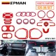 EPMAN 10SETS/CARTON 21PCS/SET Red Car Interior Accessories-Air Conditioning & Switch Button& Reading Light & Steering Wheel etc for Jeep Wrangler & Gladiator 2018- 2022 EPQTJ1821-10T 