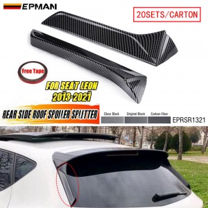 EPMAN 20SETS/CARTON Rear Side Roof Spoiler Window Side Wing Splitter For SEAT LEON 2013-2021 EPRSR1321-20T