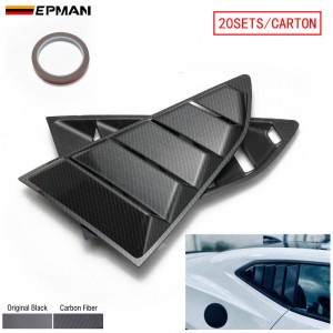 EPMAN 20SETS/CARTON 1 Pair Style ABS Rear Side Window Louver Quarter Window Panel Vent Scoop For Chevrolet Chevy Camaro 16-20 