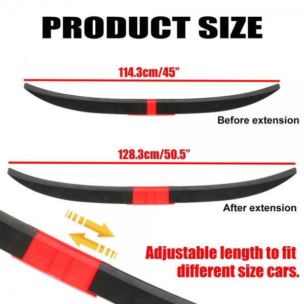 EPMAN 20SETS/CARTON ABS Adjustable Universal Car Rear Trunk Spoiler Lip Spoiler Wing For Car Universal Adjustable Rear Trunk Spoiler Lip EPWY2123-20T 