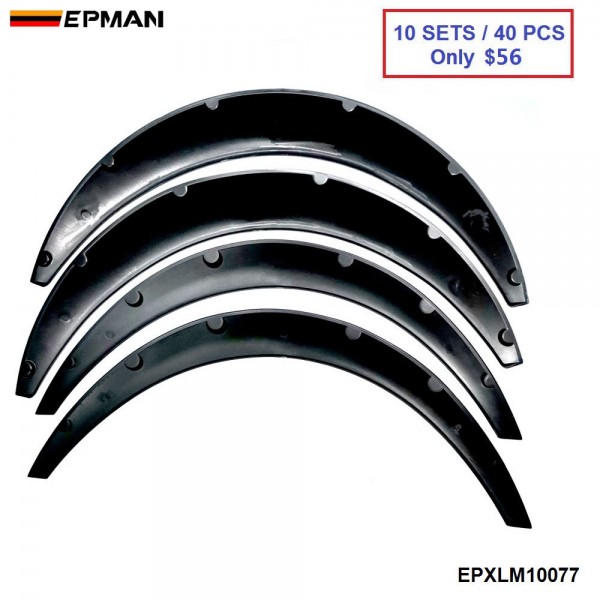 EPMAN 40 PCS/CARTON New Typer Universal Fender Flares Arch Wheel Eyebrow Protector/mudguards Sticker EPXLM10077-40PCS EPMAN 40 PCS/CARTON New Typer Universal Fender Flares Arch Wheel Eyebrow Protector/mudguards Sticker EPXLM10077-40PCS