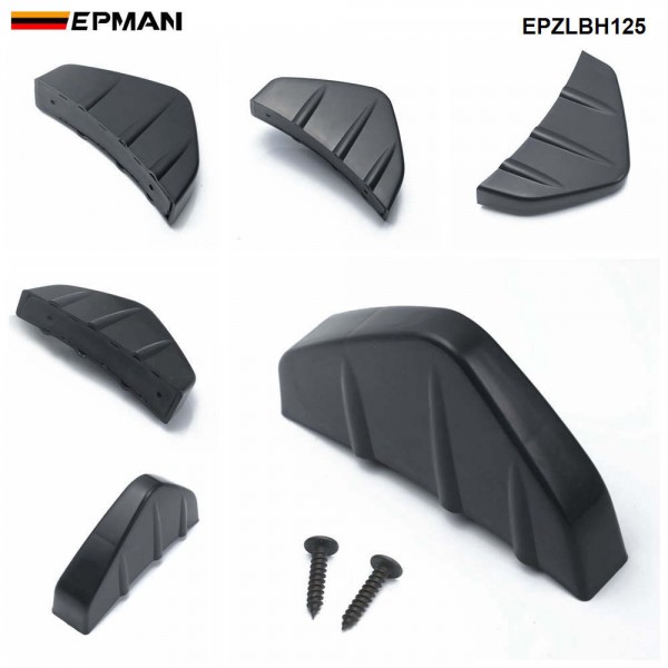 EPMAN Universal Modified ABS Rear Bumper Lower Air Diffuser Fin Splitter Body Spoiler Knife Kits EPMAN Universal Modified ABS Rear Bumper Lower Air Diffuser Fin Splitter Body Spoiler Knife Kits