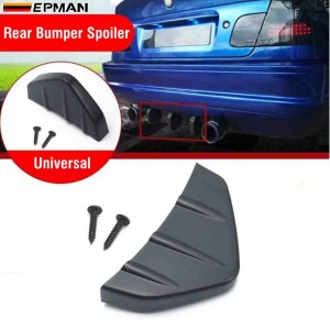 EPMAN Universal Modified ABS Rear Bumper Lower Air Diffuser Fin Splitter Body Spoiler Knife Kits 