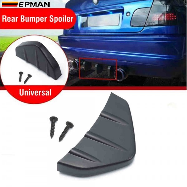 EPMAN Universal Modified ABS Rear Bumper Lower Air Diffuser Fin Splitter Body Spoiler Knife Kits EPMAN Universal Modified ABS Rear Bumper Lower Air Diffuser Fin Splitter Body Spoiler Knife Kits