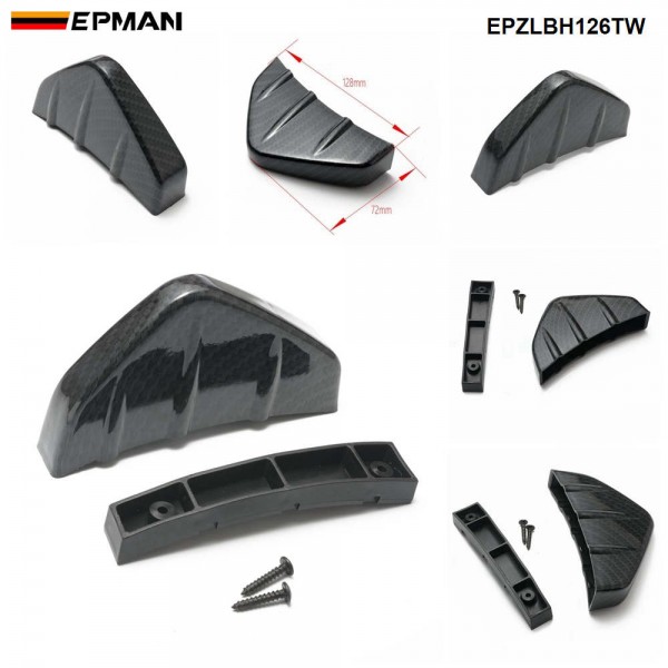 EPMAN Universal Modified ABS Rear Bumper Lower Air Diffuser Fin Splitter Body Spoiler Knife Kits 