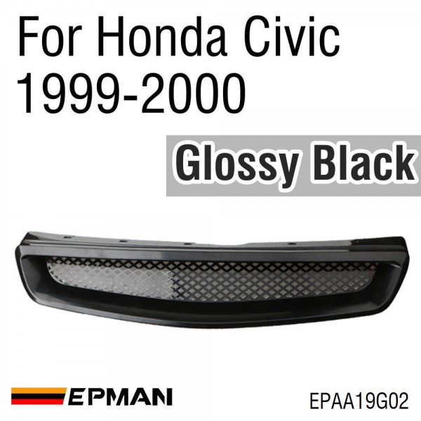 EPMAN 20PCS/CARTON Front Hood Grille Grill Air Flow Intake Mesh Fit for Honda Civic 1996-2003 JDM Type-R Style ABS Bumper Grille EPMAN 20PCS/CARTON Front Hood Grille Grill Air Flow Intake Mesh Fit for Honda Civic 1996-2003 JDM Type-R Style ABS Bumper Grille