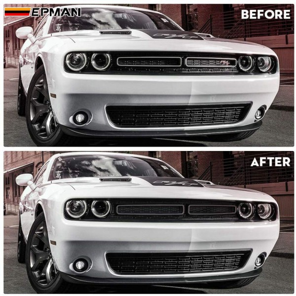 EPMAN 20SETS/CARTON Front Grille Inserts ABS Grill Cover Trim Kit Exterior Accessories for Dodge Challenger 2015-2020 EPZW1520-20T