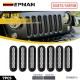 EPMAN 20SETS/CARTON Front Grill Mesh Grille Insert For Jeep Wrangler Rubicon Sahara JK Parts 2007-2017 7PCS/SET EPZWG0715-20T