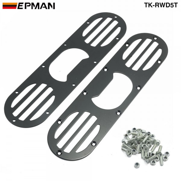 EPMAN 2PCS Aluminum Rear Bumper Race Air Diversion Diffuser Gunmetal For Honda Civic TK-RWD5T EPMAN 2PCS Aluminum Rear Bumper Race Air Diversion Diffuser Gunmetal For Honda Civic TK-RWD5T