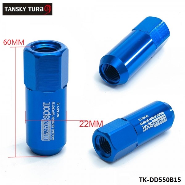 TANSKY -20pc M14X1.5 60MM Extende Forged Aluminum Tuner Racing Lug Nut For Wheels Rims TK-DD550B15