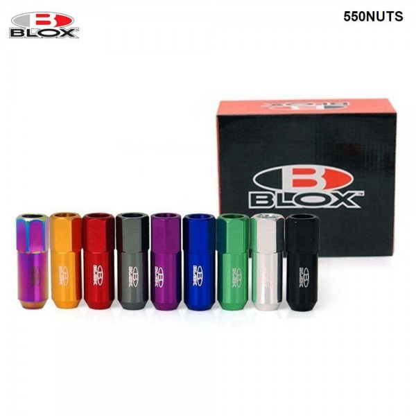 Blox Forged 7075 Aluminium Universal Racing Car Wheels Rims Lug Nuts M12X1.25 / M12X1.5,L : 60mm (20PCS/Set) 550NUTS