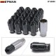 EPMAN - High Performance Racing Lug Nuts Aluminum 20PCS M12x1.25 / M12x1.5 Open End Extenede Turner With Key For Honda Toyota Ford Wheel Nuts Screw EP-E650H EPMAN - High Performance Racing Lug Nuts Aluminum 20PCS M12x1.25 / M12x1.5 Open End Extenede Turner With Key For Honda Toyota Ford Wheel Nuts Screw EP-E650H