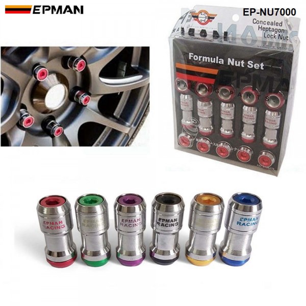 AUTHENTIC EPMAN ACORN RIM Racing Car Lug Wheel Nuts Screw M12 X1.5 / M12X1.25 20PCS For Honda VOLK RAYS STEY EP-NU7000 AUTHENTIC EPMAN ACORN RIM Racing Car Lug Wheel Nuts Screw M12 X1.5 / M12X1.25 20PCS For Honda VOLK RAYS STEY EP-NU7000