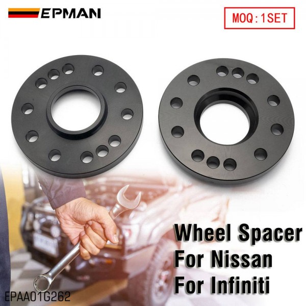 EPMAN 1 Pair 15mm Wheel Spacers For Nissan - 66.1mm Hub Centric, 4/5x114.3 PCD, T6061 Aluminum, Hard Anodized, Premium Fitment EPAA01G262 EPMAN 1 Pair 15mm Wheel Spacers For Nissan - 66.1mm Hub Centric, 4/5x114.3 PCD, T6061 Aluminum, Hard Anodized, Premium Fitment EPAA01G262