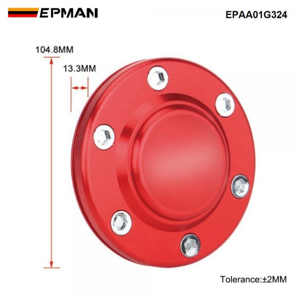 EPMAN Universal 105mm Aluminum Alloy Wheel Center Hub Cap Waterproof Dustproof Rim Cover for SUV Pickup Car Motorcycle (Wholesale OEM) EPAA01G324