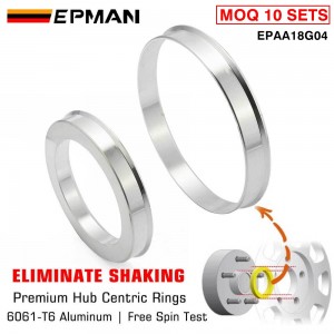 EPMAN Hub Centric Rings Wheel Center Hub Ring Bore Spacer Aluminum Alloy (4pcs/set) High Speed Driving EPAA18G04