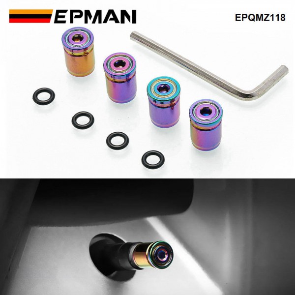 EPMAN Car Tire Valve Stem Caps 4PCS/PACK Auto Wheel Tyre Air Stems Cover Anti-Theft Dust-Proof Colored Bling Aluminum Valve Stem Caps EPQMZ118 EPMAN Car Tire Valve Stem Caps 4PCS/PACK Auto Wheel Tyre Air Stems Cover Anti-Theft Dust-Proof Colored Bling Aluminum Valve Stem Caps EPQMZ118