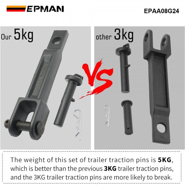 EPMAN A20-6014 Single Tow Hook Compatible with Peterbilt/Kenworth with Pull Pin (A65-6008) and Frame Pin (A65-6007) EPAA08G24 EPMAN A20-6014 Single Tow Hook Compatible with Peterbilt/Kenworth with Pull Pin (A65-6008) and Frame Pin (A65-6007) EPAA08G24