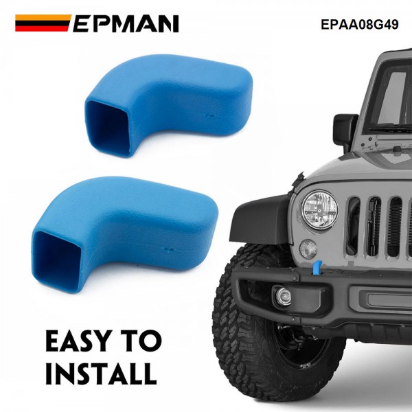 EPMAN 100SETS/CARTON Trailer Hook Protective Cover Tow Hook Covers For Jeep Wrangler JK JL JT 07-23 Front Bumper Trailer Hook Cover, Trailer Buffer Block EPAA08G49-100T EPMAN 100SETS/CARTON Trailer Hook Protective Cover Tow Hook Covers For Jeep Wrangler JK JL JT 07-23 Front Bumper Trailer Hook Cover, Trailer Buffer Block EPAA08G49-100T