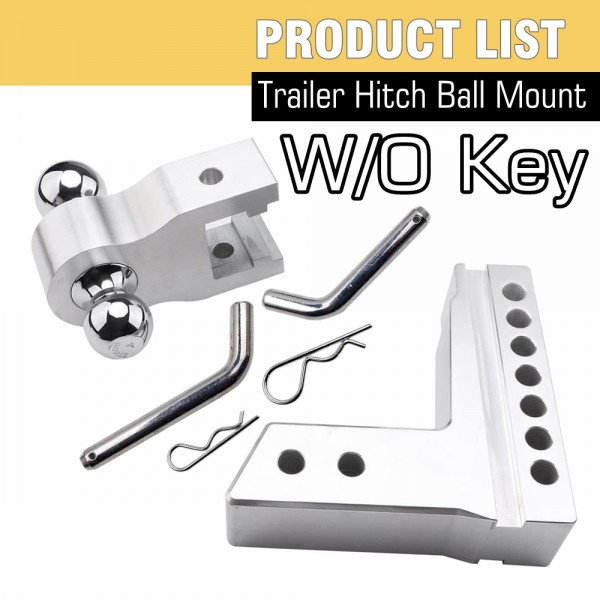 (MOQ:2 SETS) EPMAN Adjustable Trailer Hitch 2" Receiver 6" Drop/Rise Drop Hitch 12500 LBS GTW Ball Mount 2" 2-5/16" Dual Towing Ball Double Locks EPAA12G12 (MOQ:2 SETS) EPMAN Adjustable Trailer Hitch 2" Receiver 6" Drop/Rise Drop Hitch 12500 LBS GTW Ball Mount 2" 2-5/16" Dual Towing Ball Double Locks EPAA12G12