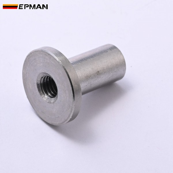 EPMAN M8x1.25mm / M10x1.5mm Female Weld-in Threaded Bush - 25mm Stainless Steel Top Hat Fitting for Off-Road Vehicles