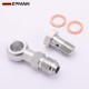 EPMAN Stainless Steel M10 / M11 x 1.0 / M12 / M14 x 1.5 To AN4 Or AN6-6 Banjo Bolts Brake Line Fittings Adapter Thread Single Banjo Bolt Universal EPMAN Stainless Steel M10 / M11 x 1.0 / M12 / M14 x 1.5 To AN4 Or AN6-6 Banjo Bolts Brake Line Fittings Adapter Thread Single Banjo Bolt Universal