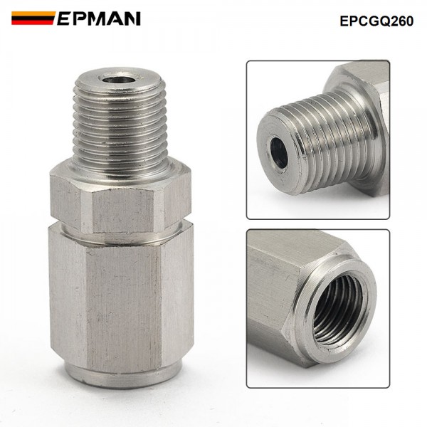 EPMAN Tube Adapter Flare Fitting AN-3 (3AN) Female To 1/8" NPT Male Stainless Steel Oil Tube And Oil Cooling Adapter EPCGQ260 EPMAN Tube Adapter Flare Fitting AN-3 (3AN) Female To 1/8" NPT Male Stainless Steel Oil Tube And Oil Cooling Adapter EPCGQ260