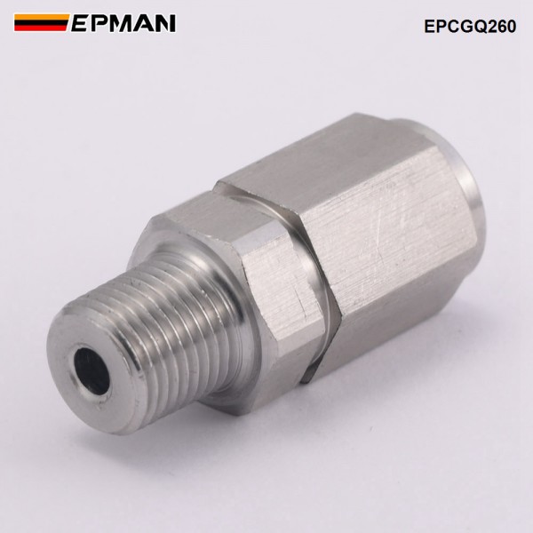 EPMAN Tube Adapter Flare Fitting AN-3 (3AN) Female To 1/8" NPT Male Stainless Steel Oil Tube And Oil Cooling Adapter EPCGQ260 EPMAN Tube Adapter Flare Fitting AN-3 (3AN) Female To 1/8" NPT Male Stainless Steel Oil Tube And Oil Cooling Adapter EPCGQ260
