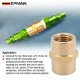 EPMAN Multi-Purpose 1/4" NPT Or 1/8" NPT Thread Female Hex Union Coupling Fitting Connector for Water/Oil/LPG/Natural Gas Piping EPMAN Multi-Purpose 1/4" NPT Or 1/8" NPT Thread Female Hex Union Coupling Fitting Connector for Water/Oil/LPG/Natural Gas Piping