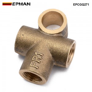 EPMAN 3-Port Brake Junction Block 10mm Female M10x1 Brass T-Connector for Automotive & Trailer Brake Systems EPCGQ271