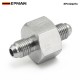 EPMAN AN-3 3AN Male to Male Union Adapter with 1/8" Side Port | Stainless Steel Oil Pressure Gauge Fitting EPCGQ274