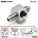 EPMAN AN-3 3AN Male to Male Union Adapter with 1/8" Side Port | Stainless Steel Oil Pressure Gauge Fitting EPCGQ274
