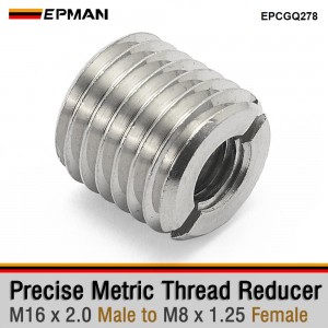 EPMAN Stainless Steel Thread Adapter M16X2.0 Male to M8X1.25 Female For Gauge Sensor Pressure Port EPCGQ278