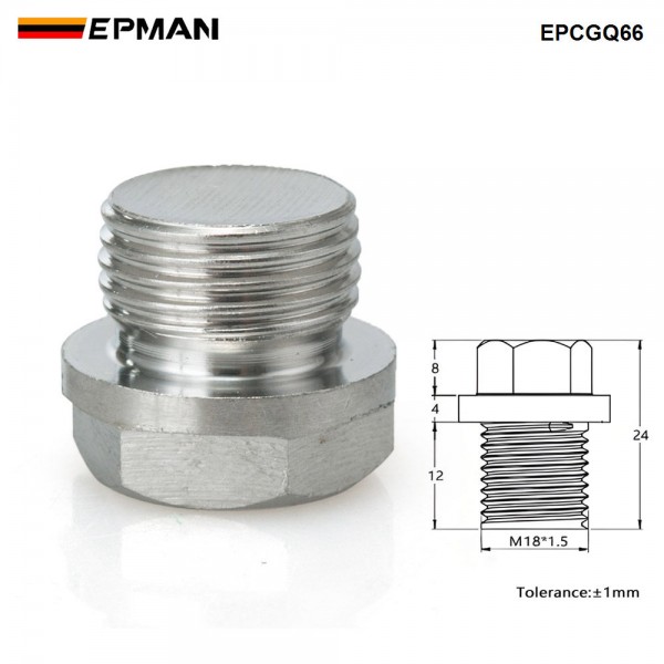 EPMAN JDM Performance 18mm Stainless Steel O2 Sensor Ports Plug EPCGQ66