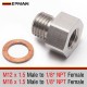 EPMAN M12x1.5 Or M16x1.5 Male to 1/8" NPT Female Gauge Sensor Sender Stainless Steel Reducer Adapter