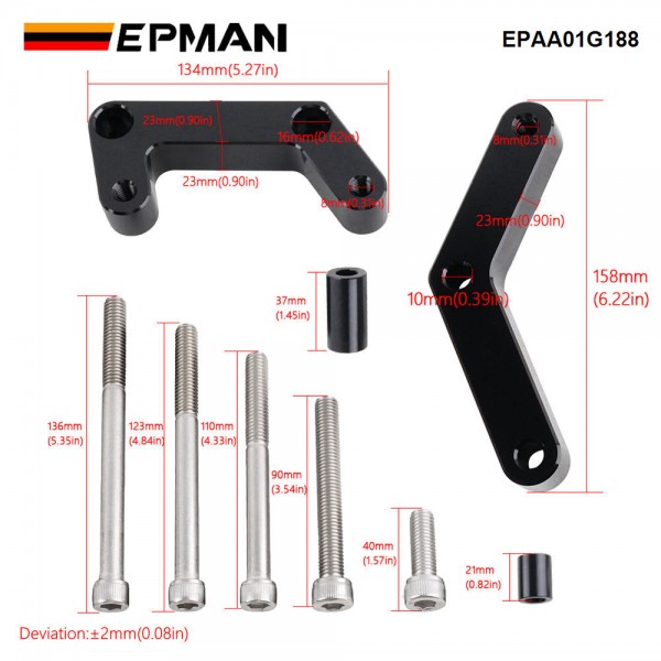 EPMAN Aluminum High Mount Bracket Kit For Chevrolet Colorado SSR Tahoe EPAA01G188