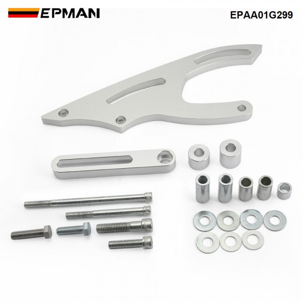 EPMAN Small Block for Ford 289 302 351W Saginaw Power Steering Bracket SBF V-Belt Billet Aluminum EPAA01G299