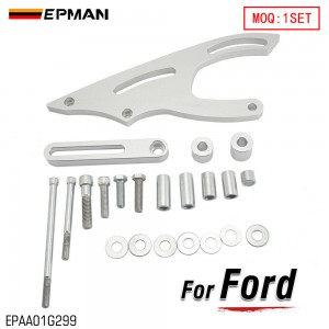 EPMAN Small Block for Ford 289 302 351W Saginaw Power Steering Bracket SBF V-Belt Billet Aluminum EPAA01G299
