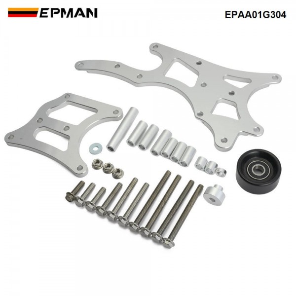 EPMAN LS Truck Alternator & Power Steering Bracket Billet Aluminium For Chevrolet LQ4 LQ9 LY5 4.8L 5.3L 6.0L EPAA01G304