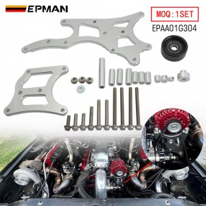 EPMAN LS Truck Alternator & Power Steering Bracket Billet Aluminium For Chevrolet LQ4 LQ9 LY5 4.8L 5.3L 6.0L EPAA01G304