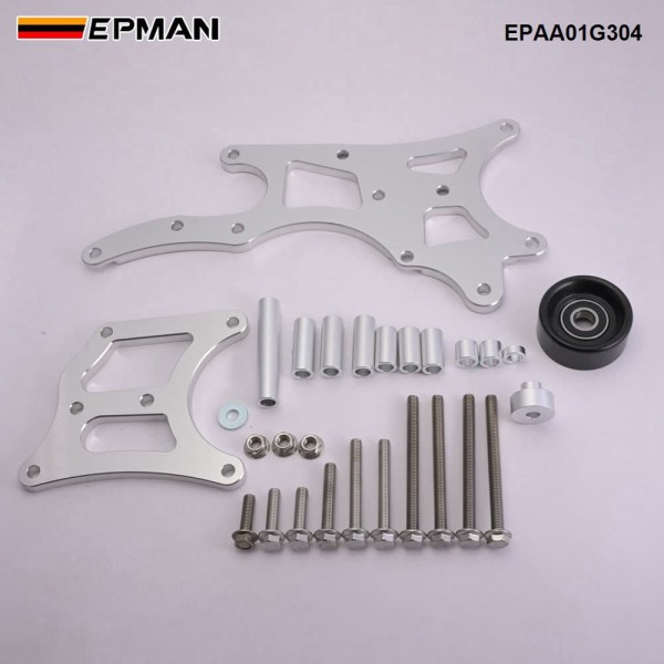 EPMAN LS Truck Alternator & Power Steering Bracket Billet Aluminium For Chevrolet LQ4 LQ9 LY5 4.8L 5.3L 6.0L EPAA01G304